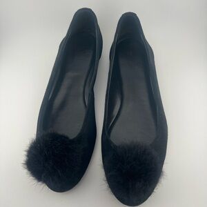 Michael Kors Black Women's Flats with Pom Pom